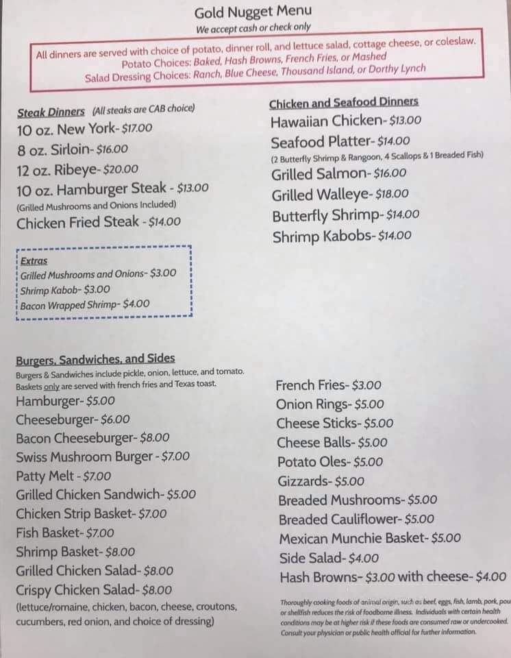 Golden Nugget - Boelus, NE menu_pic