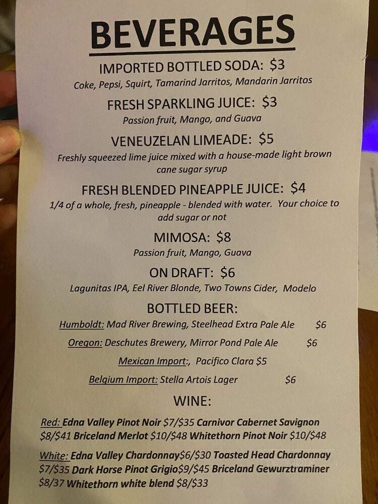 Mi Mochima - Whitethorn, CA menu_pic