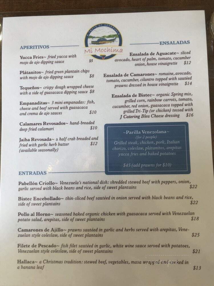 Mi Mochima - Whitethorn, CA menu_pic