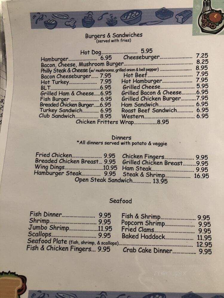 Hillside Diner - Oswegatchie, NY menu_pic