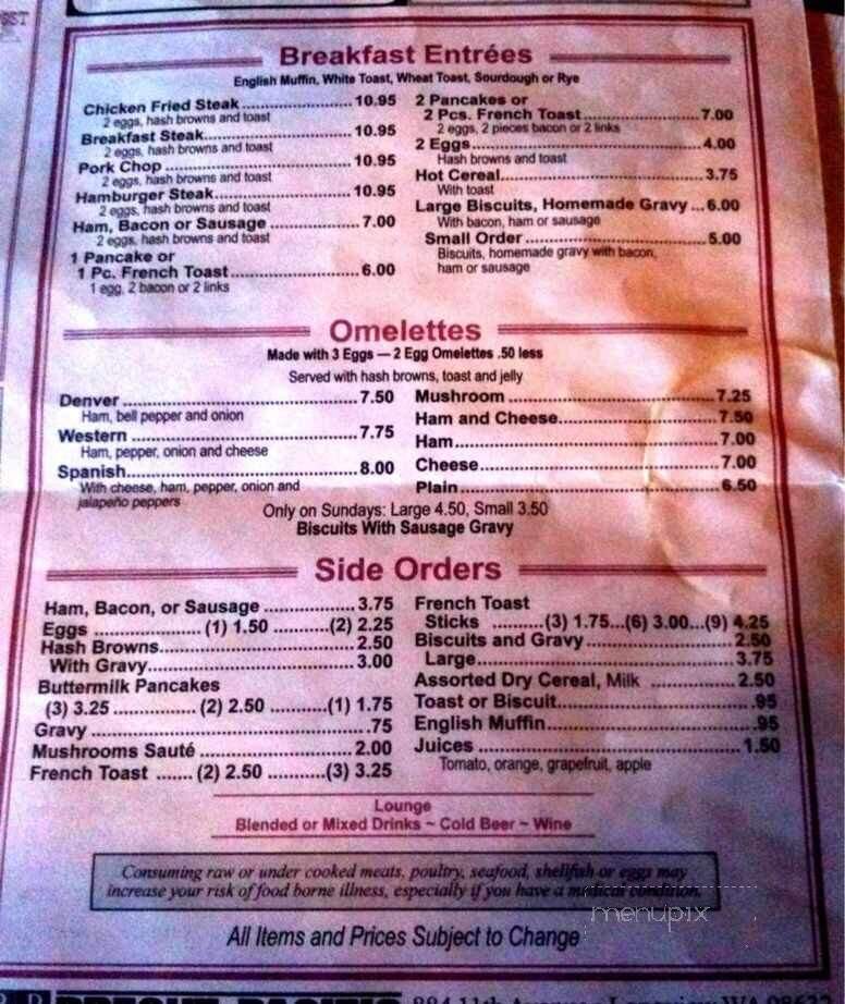 Plains Trading Post Restaurant - Douglas, WY menu_pic