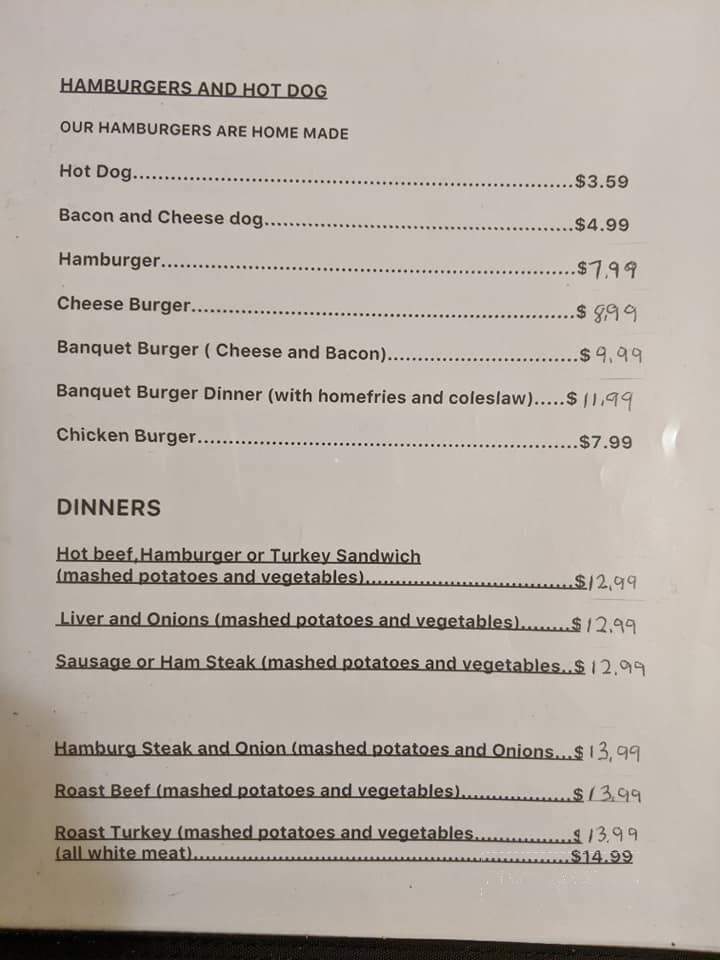 Jenny's Country Lane - Stirling, ON menu_pic