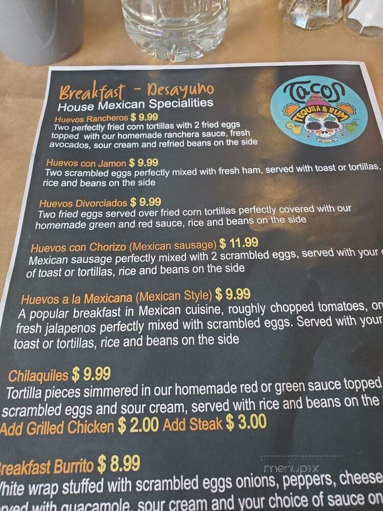 Tacos, Tequila, and Rum - Clearwater, FL menu_pic