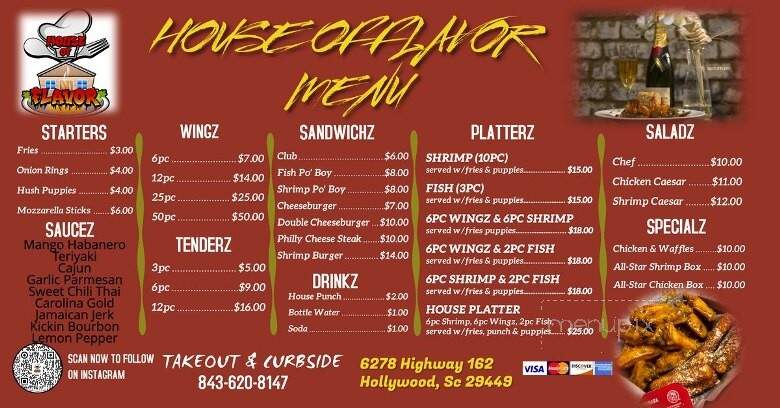 House Of Flavor - HOLLYWOOD, SC menu_pic