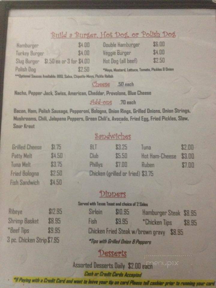 Spot - Savannah, TN menu_pic