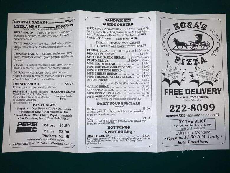 Rosa's Pizza - Livingston, MT