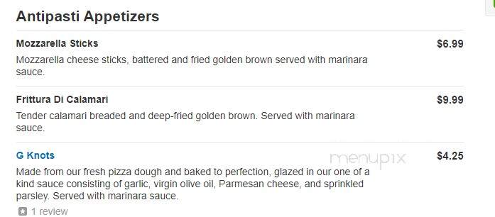 Giovanni's Restaurant - Lampasas, TX menu_pic