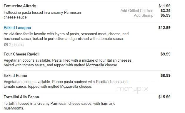 Giovanni's Restaurant - Lampasas, TX menu_pic