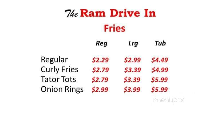 Ram's Drive-Inn - Chattaroy, WA menu_pic
