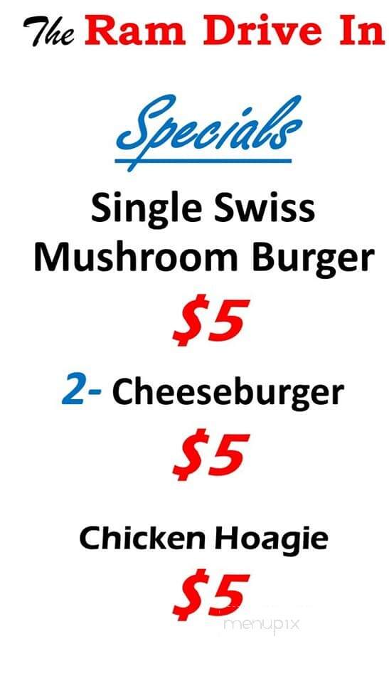 Ram's Drive-Inn - Chattaroy, WA menu_pic