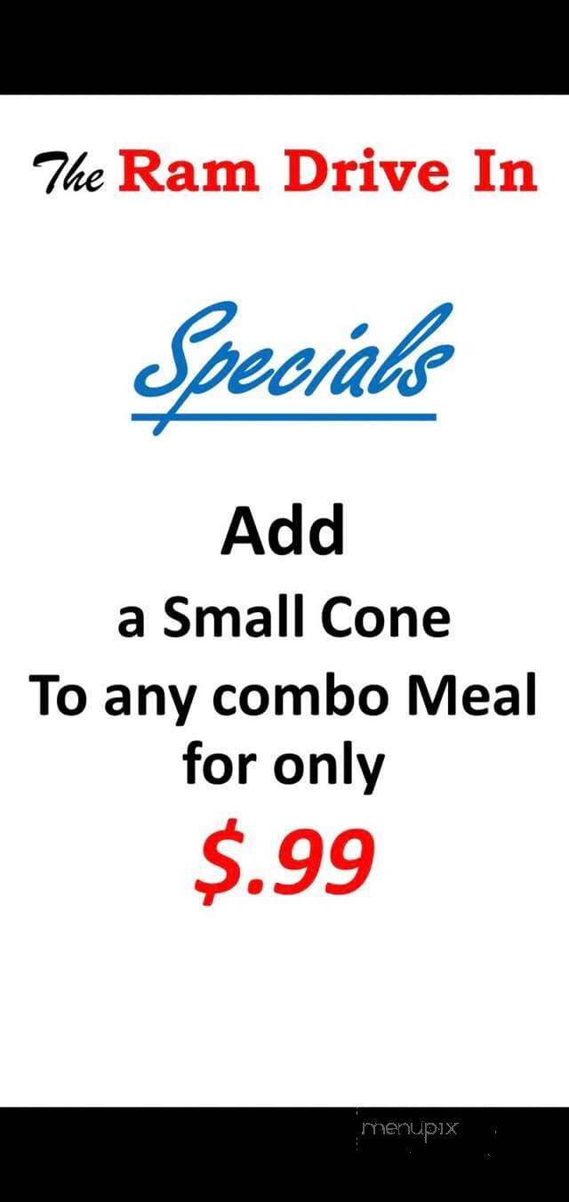Ram's Drive-Inn - Chattaroy, WA menu_pic