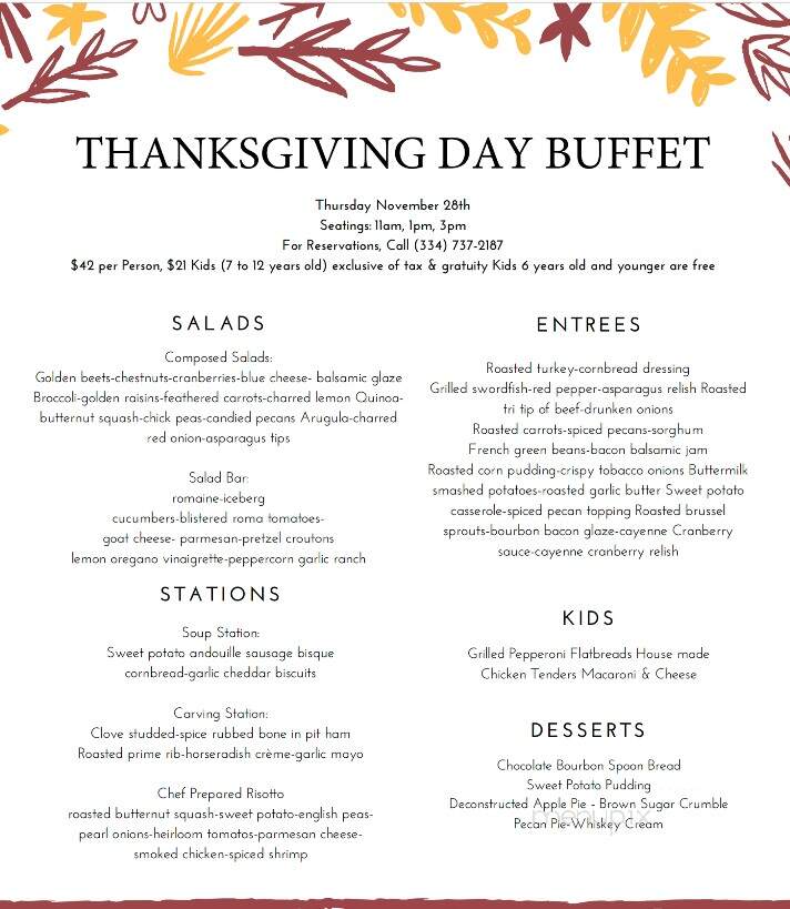 Marriott-Grand National - Opelika, AL menu_pic
