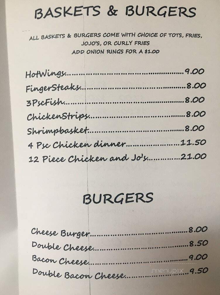 Woody's - Craigmont, ID menu_pic
