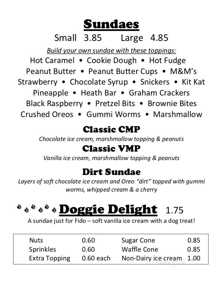 The Red Rock Scoop - Benton, PA menu_pic