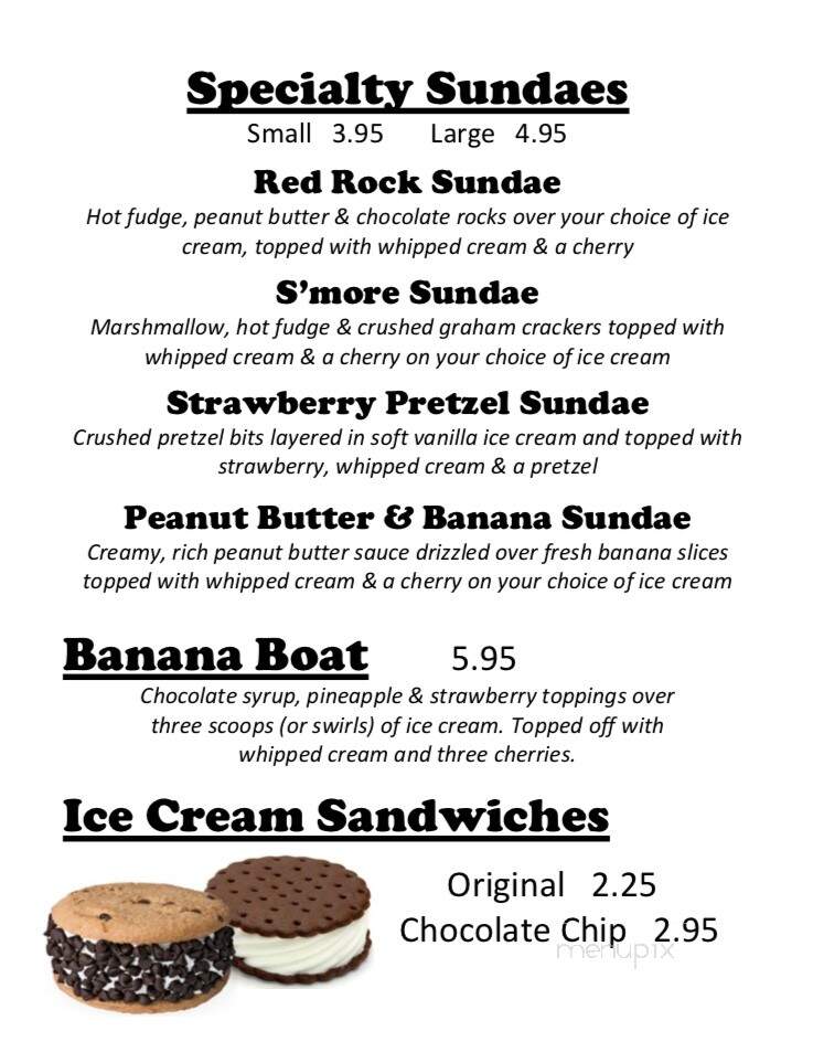 The Red Rock Scoop - Benton, PA menu_pic
