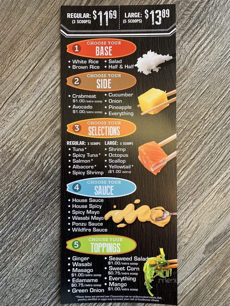Poke Land Extra - Redding, CA menu_pic