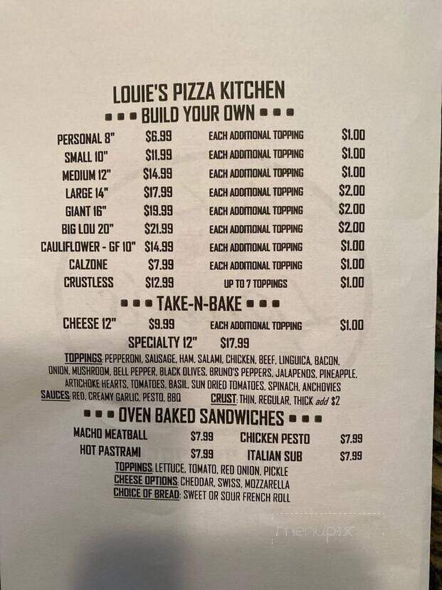 Louie's Pizza Kitchen - Copperopolis, CA