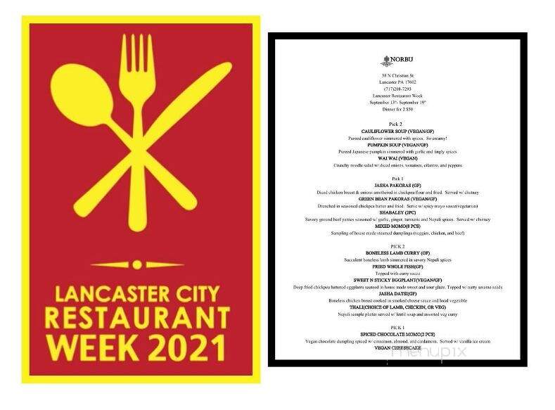Norbu - Lancaster, PA menu_pic