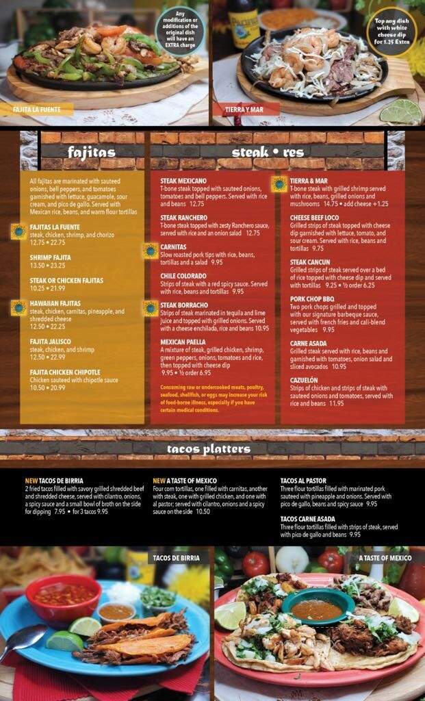 La Fuente - Fairfield, IL menu_pic