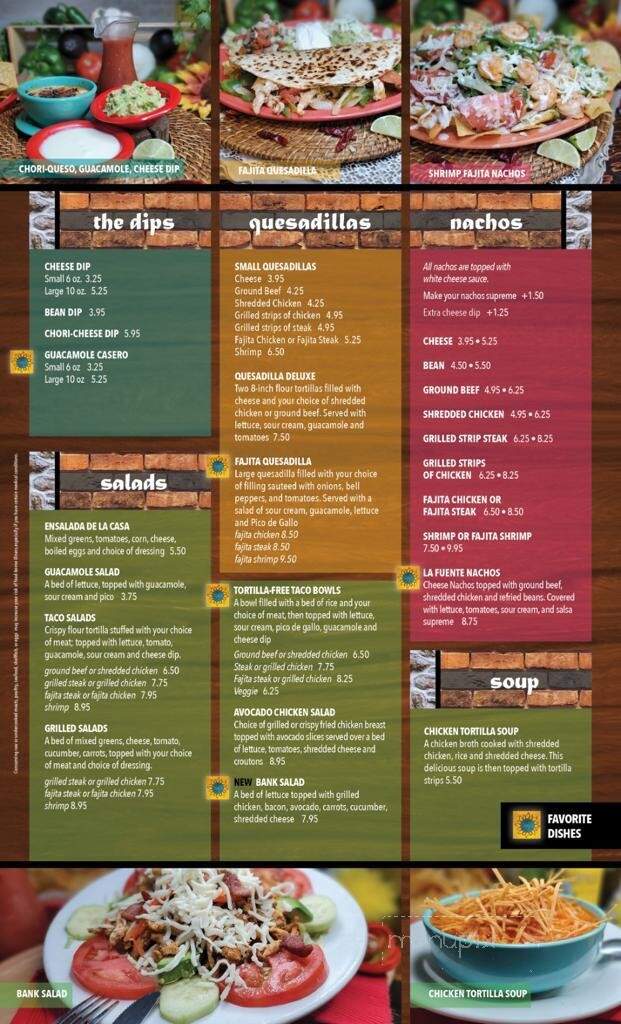 La Fuente - Fairfield, IL menu_pic