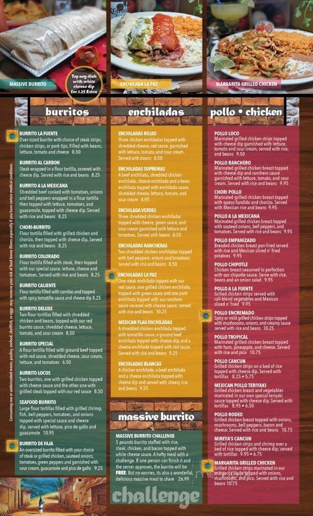 La Fuente - Fairfield, IL menu_pic
