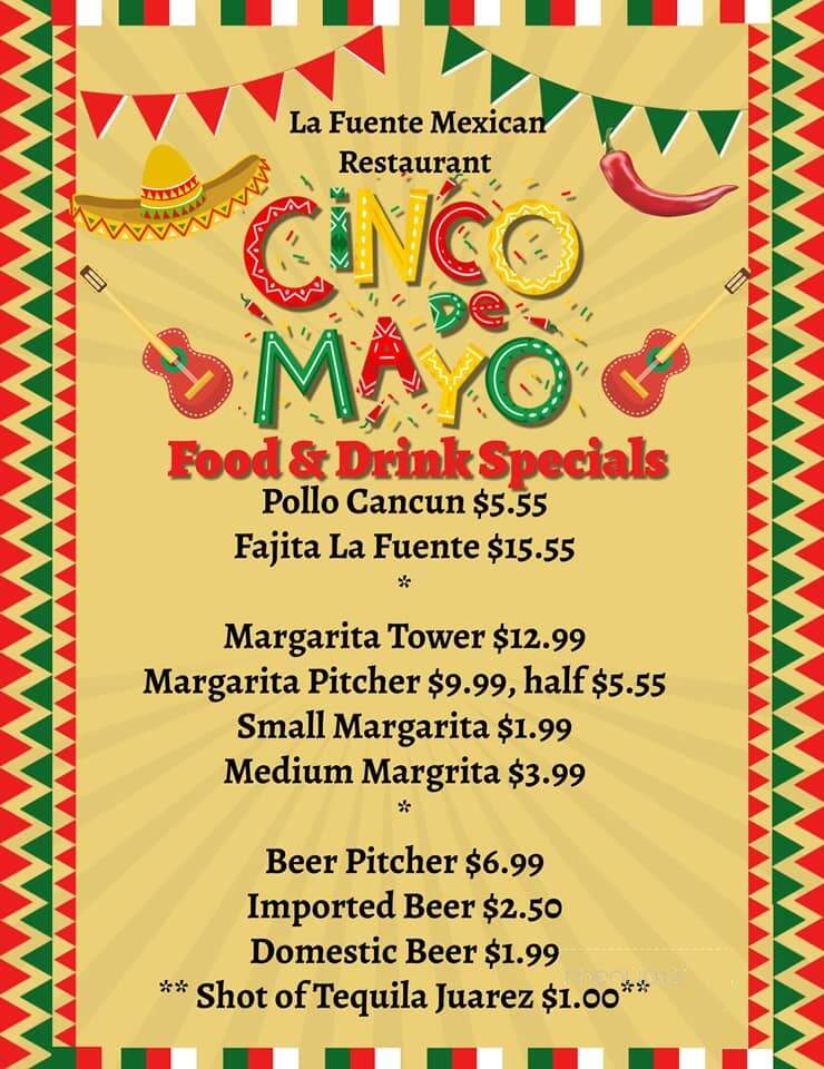 La Fuente - Fairfield, IL menu_pic