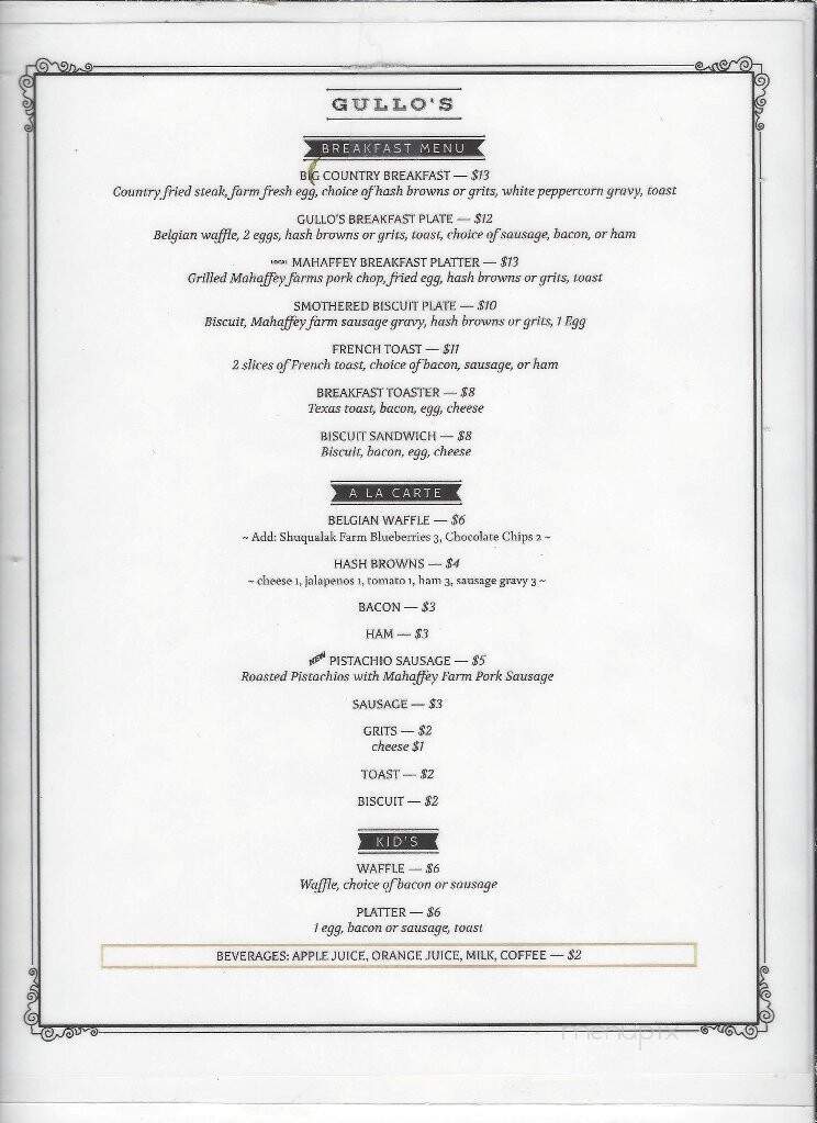 Gullo's Fresh Produce & Bake Shop - Shreveport, LA menu_pic