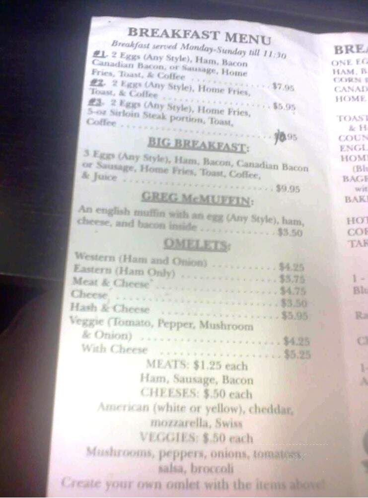Greg's Place - South China, ME menu_pic
