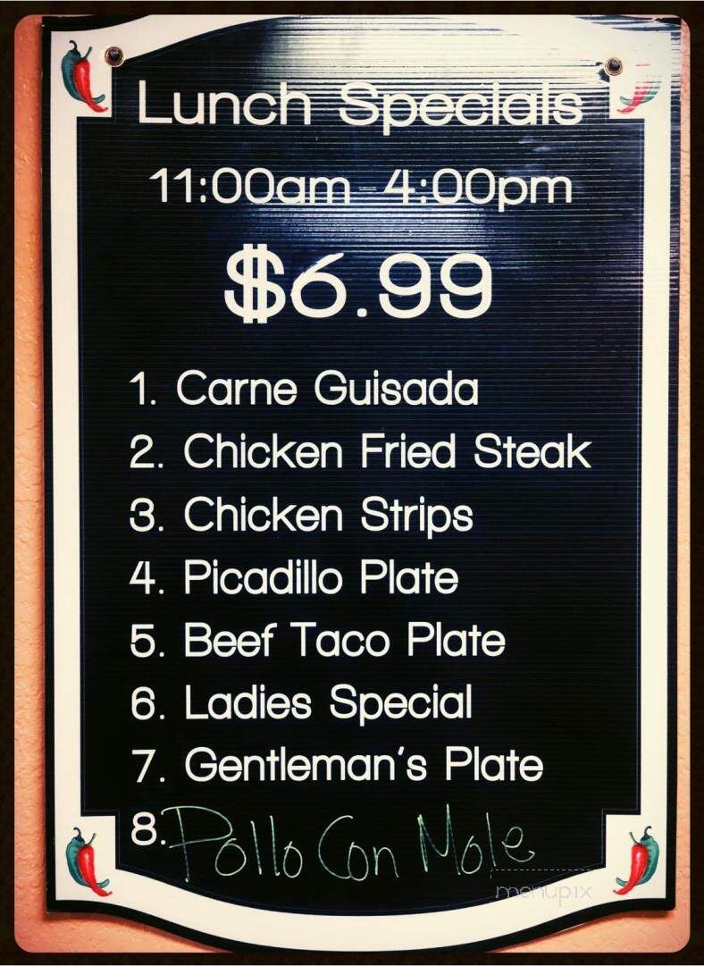 Las Vegas Restaurant - Harlingen, TX menu_pic