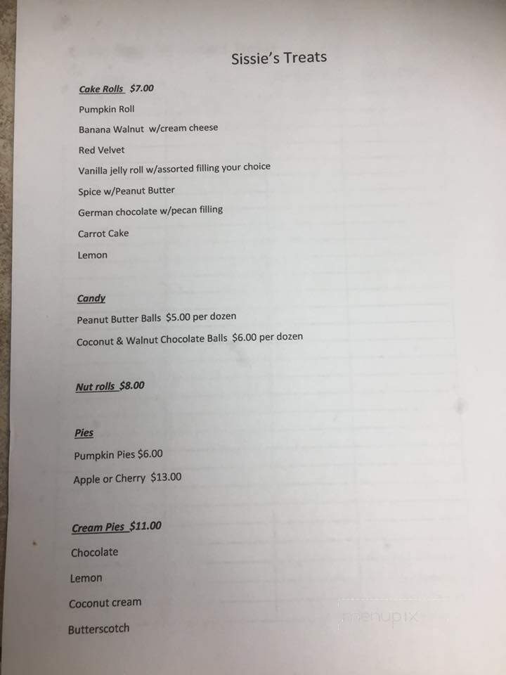 Mom's Place - Fairmont, WV menu_pic