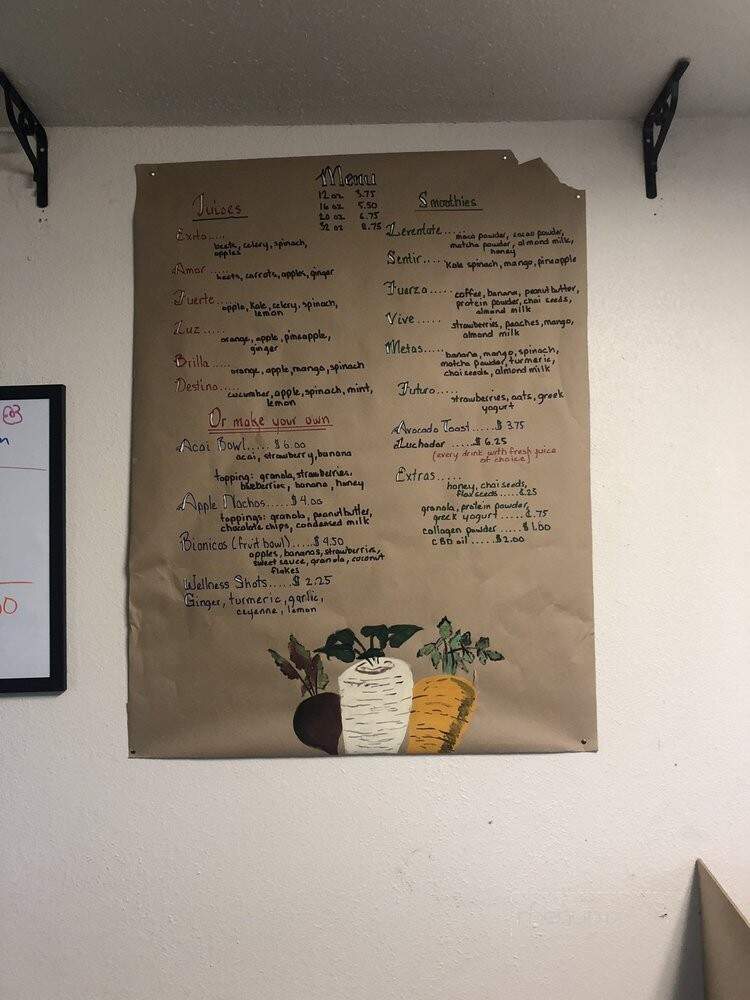 Vida Juice Bar - Red Bluff, CA menu_pic