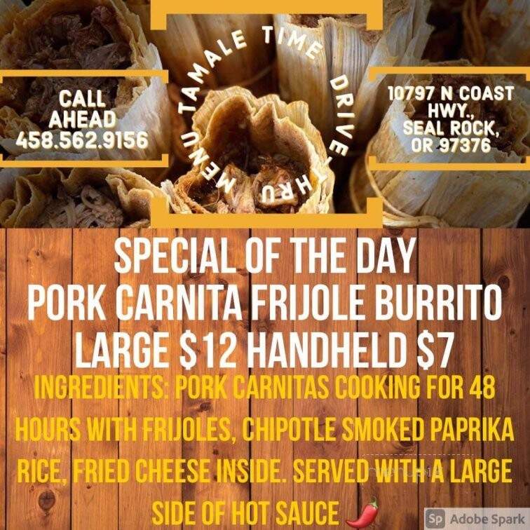 Tamale Time - Seal Rock, OR menu_pic