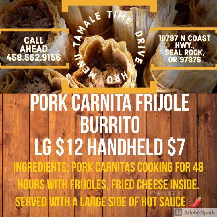 Tamale Time - Seal Rock, OR menu_pic