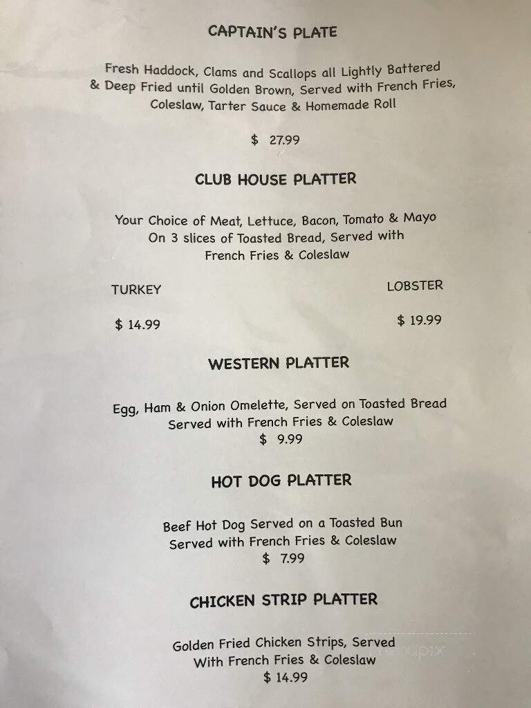 Red Roof Restaurant - Riverside-Albert, NB menu_pic