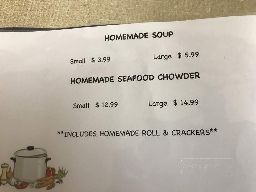 Red Roof Restaurant - Riverside-Albert, NB menu_pic