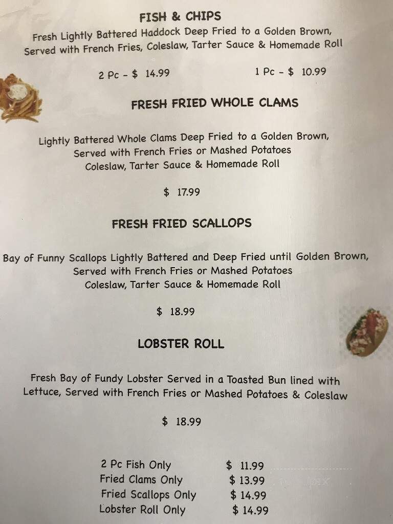 Red Roof Restaurant - Riverside-Albert, NB menu_pic