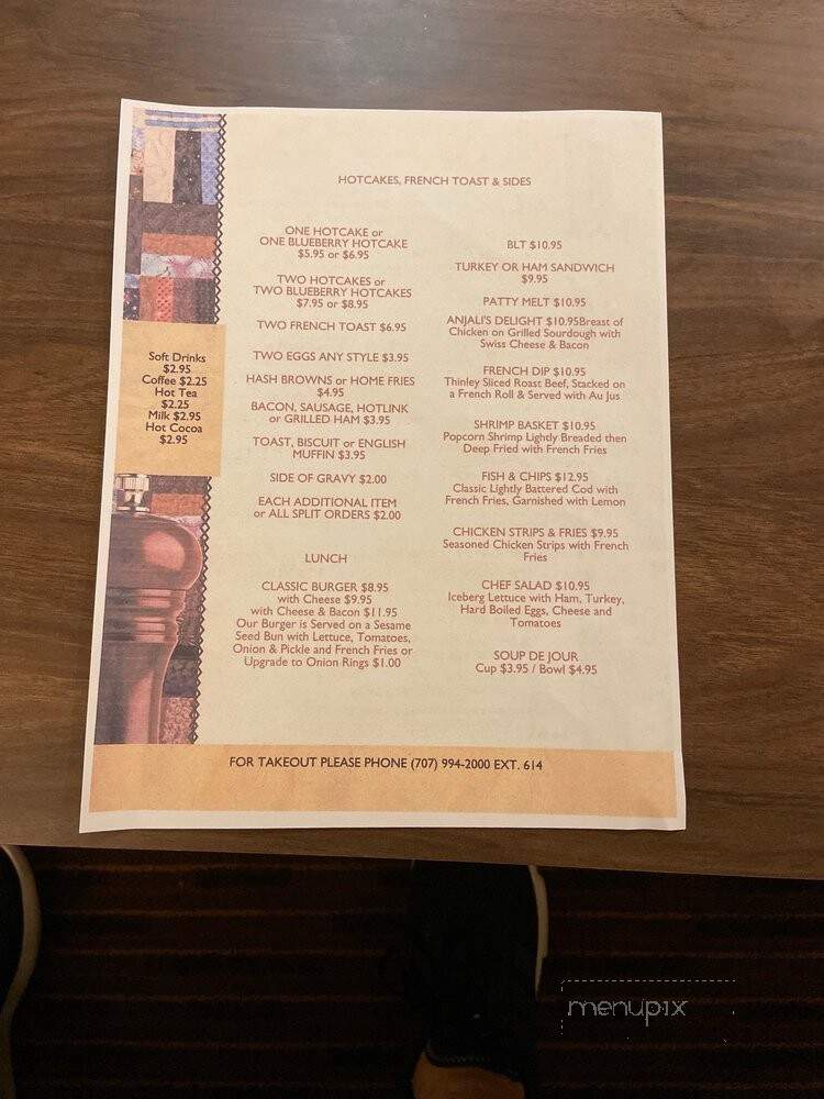 Anjali's Restaurant - Clearlake, CA menu_pic