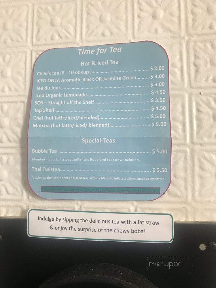 Tea Thyme - Sackets Harbor, NY menu_pic