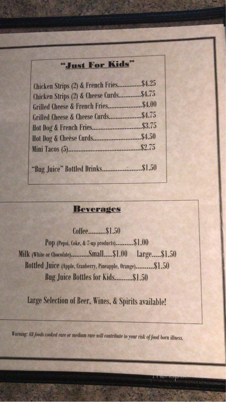 Blooms Country Inn - Fairchild, WI menu_pic