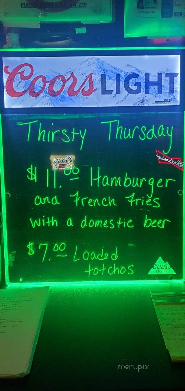 Bottoms Up Pub - Yuma, AZ menu_pic