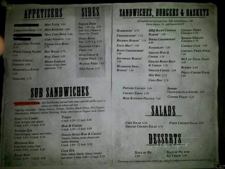 Ernies Bs - Highland, KS menu_pic