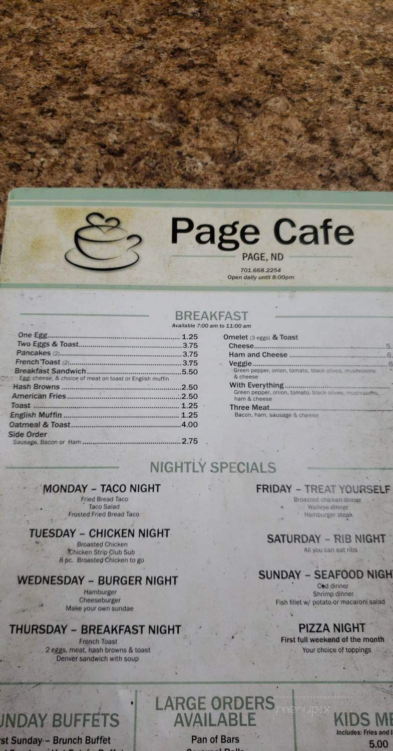 Page Cafe - Page, ND