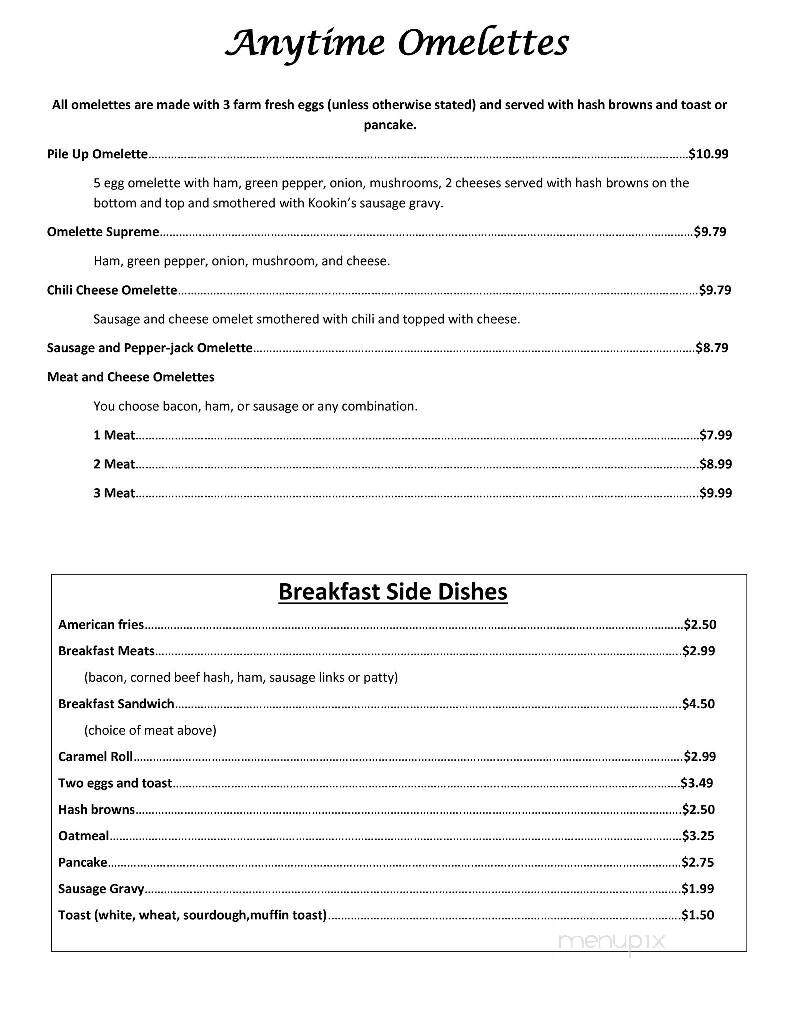 Kountry Kookin' Cafe - Viborg, SD menu_pic