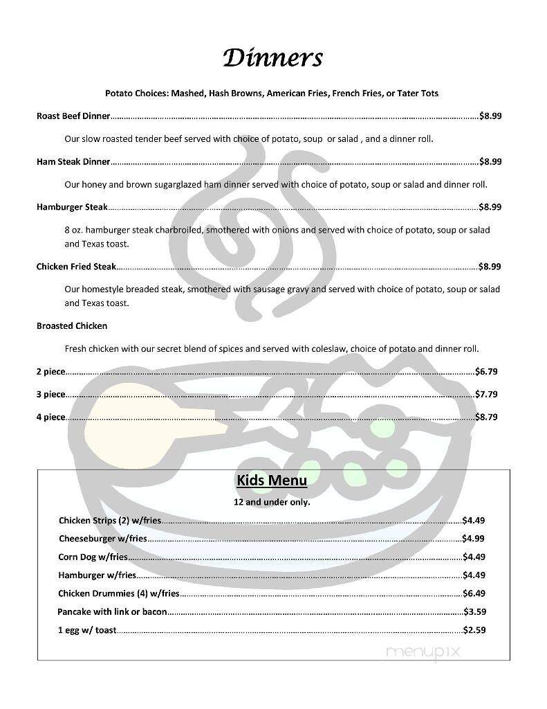 Kountry Kookin' Cafe - Viborg, SD menu_pic