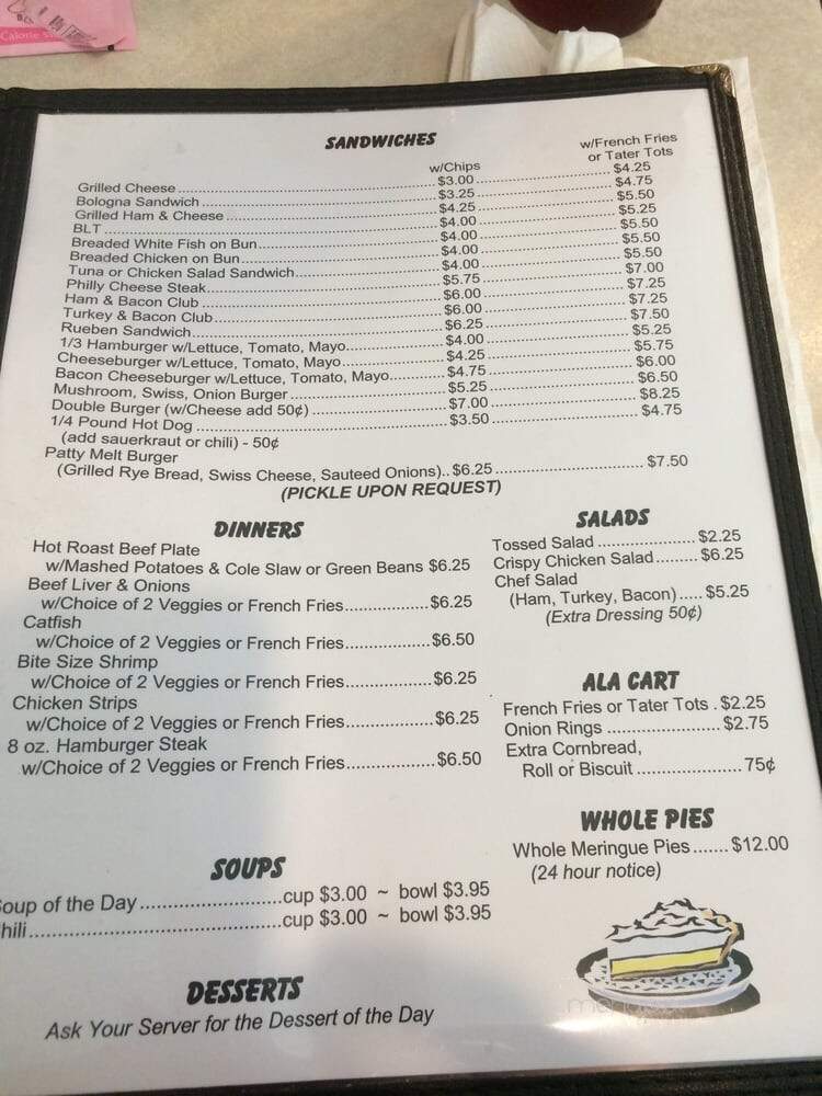 Family Ties Restaurant - Crossville, TN menu_pic