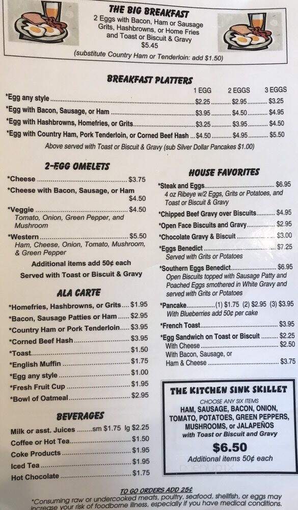 Family Ties Restaurant - Crossville, TN menu_pic