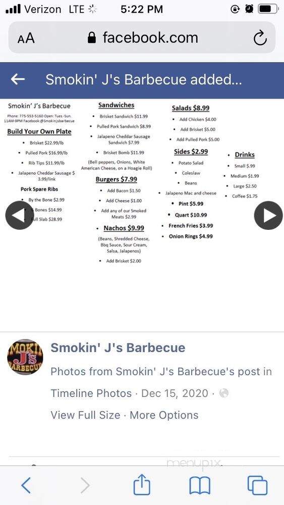 Smokin J's Barbecue - Beatty, NV