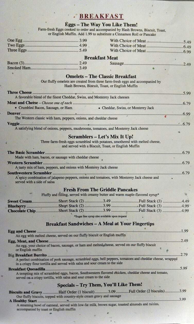 West Side Cafe - Independence, MO menu_pic
