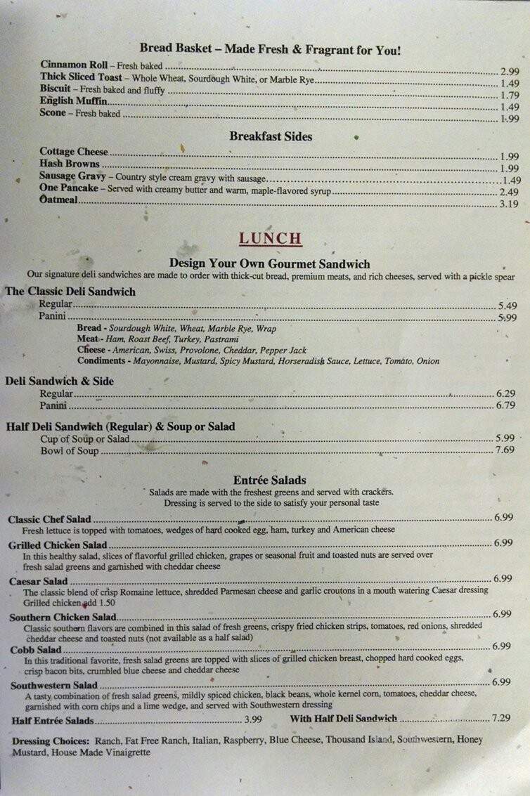 West Side Cafe - Independence, MO menu_pic