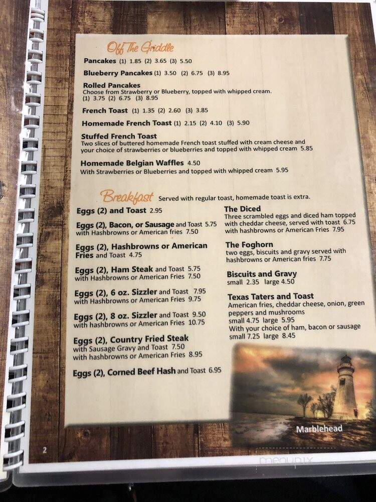 Lakeside Inn Restaurant - Sand Lake, MI menu_pic